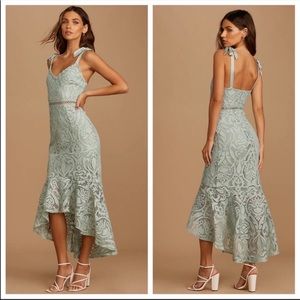 Lulu's Mint Green Lace Midi Dress